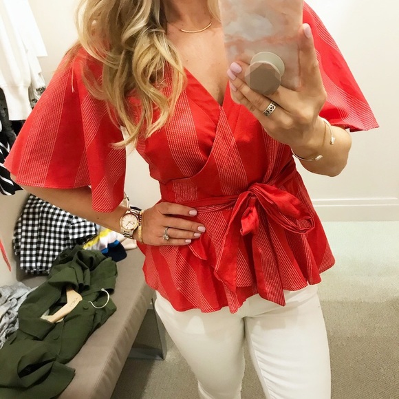 Loft Cotton Wrap Blouse - Picture 4 of 8